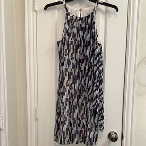 White House Black Market Asymmetrical Dress - Black, Gray, White